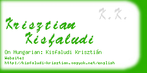 krisztian kisfaludi business card