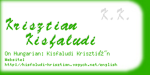 krisztian kisfaludi business card